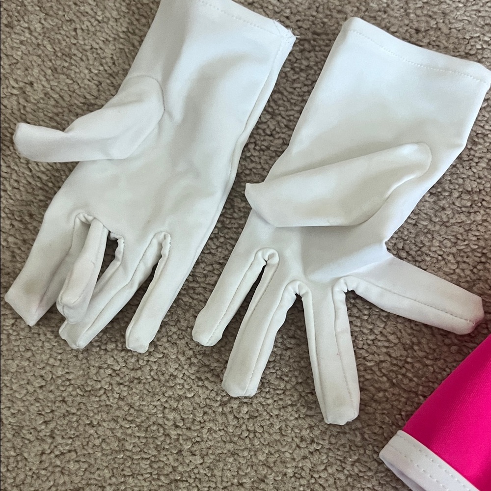Weissman Pink & White Girls Costume - Flight Attendant - size MC approx 8-10 - Picture 5 of 10